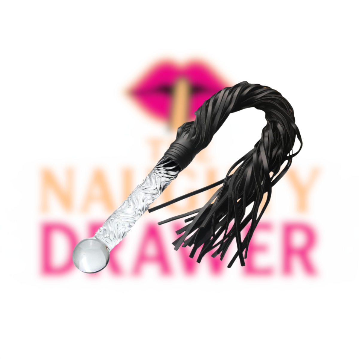 Crystal Handle Leather Whip