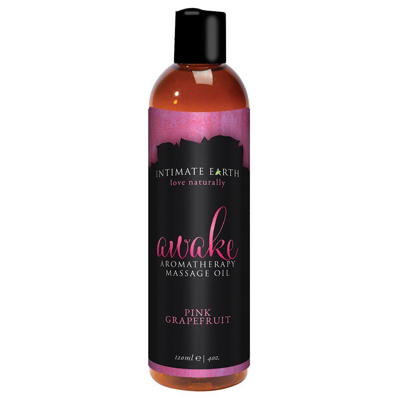 Intimate Earth Awake Aromatherapy Massage Oil - Black Pepper & Pink Grapefruit 120ml