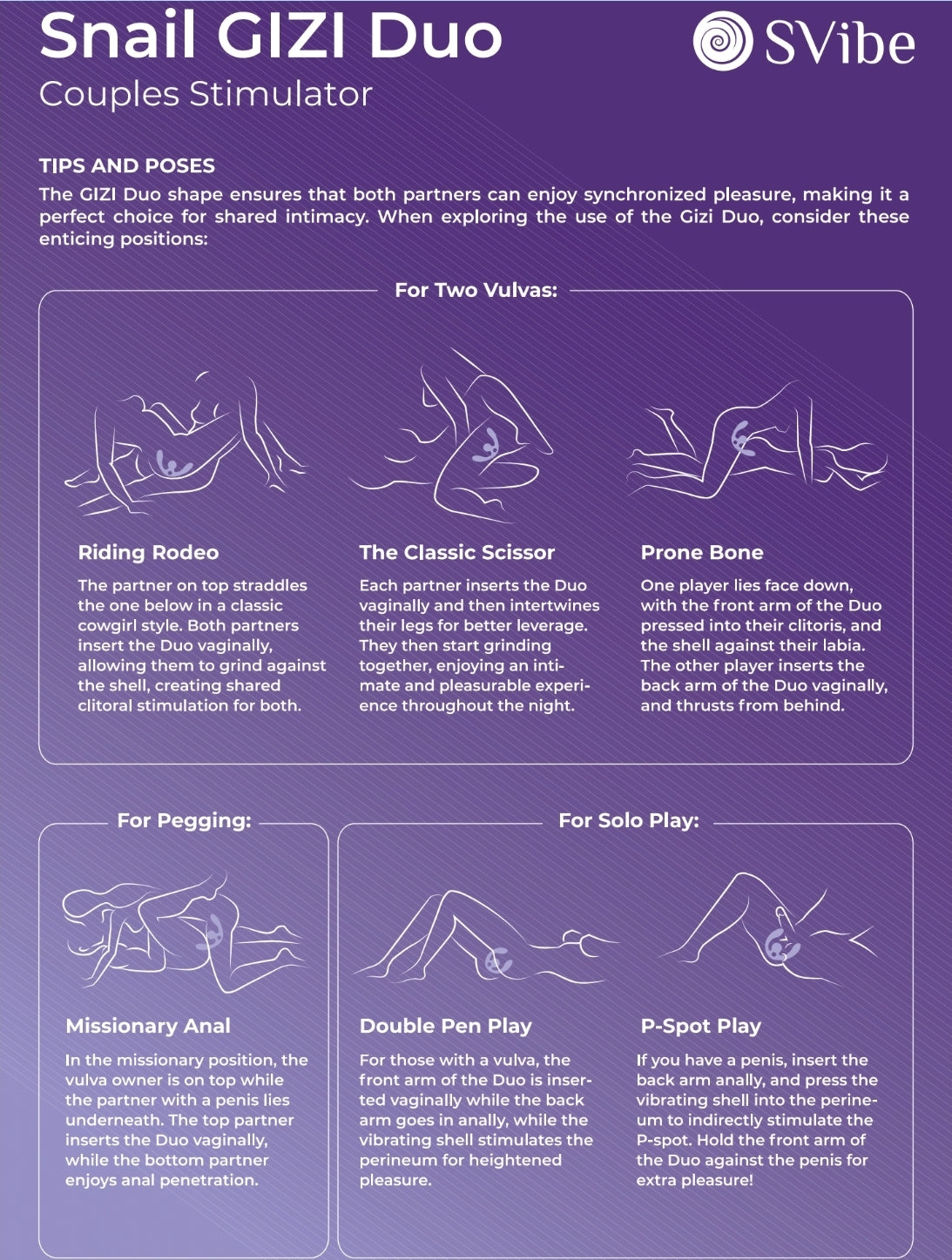 SVIBE Snail Gizi Duo Couples Stimulator - Lilac