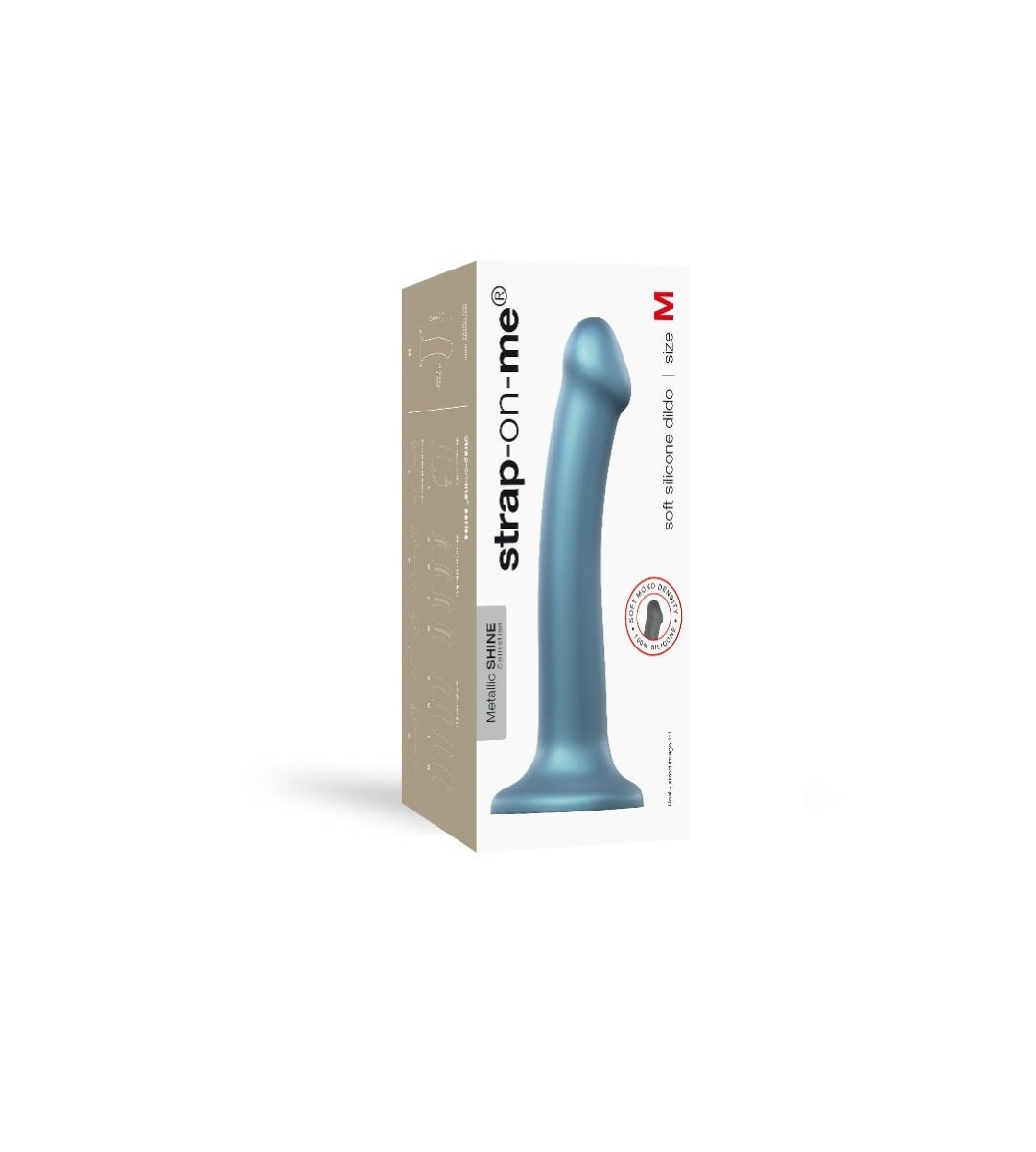 Strap On Me - Mono Density Dildo Metallic Duck Blue - M - Shine