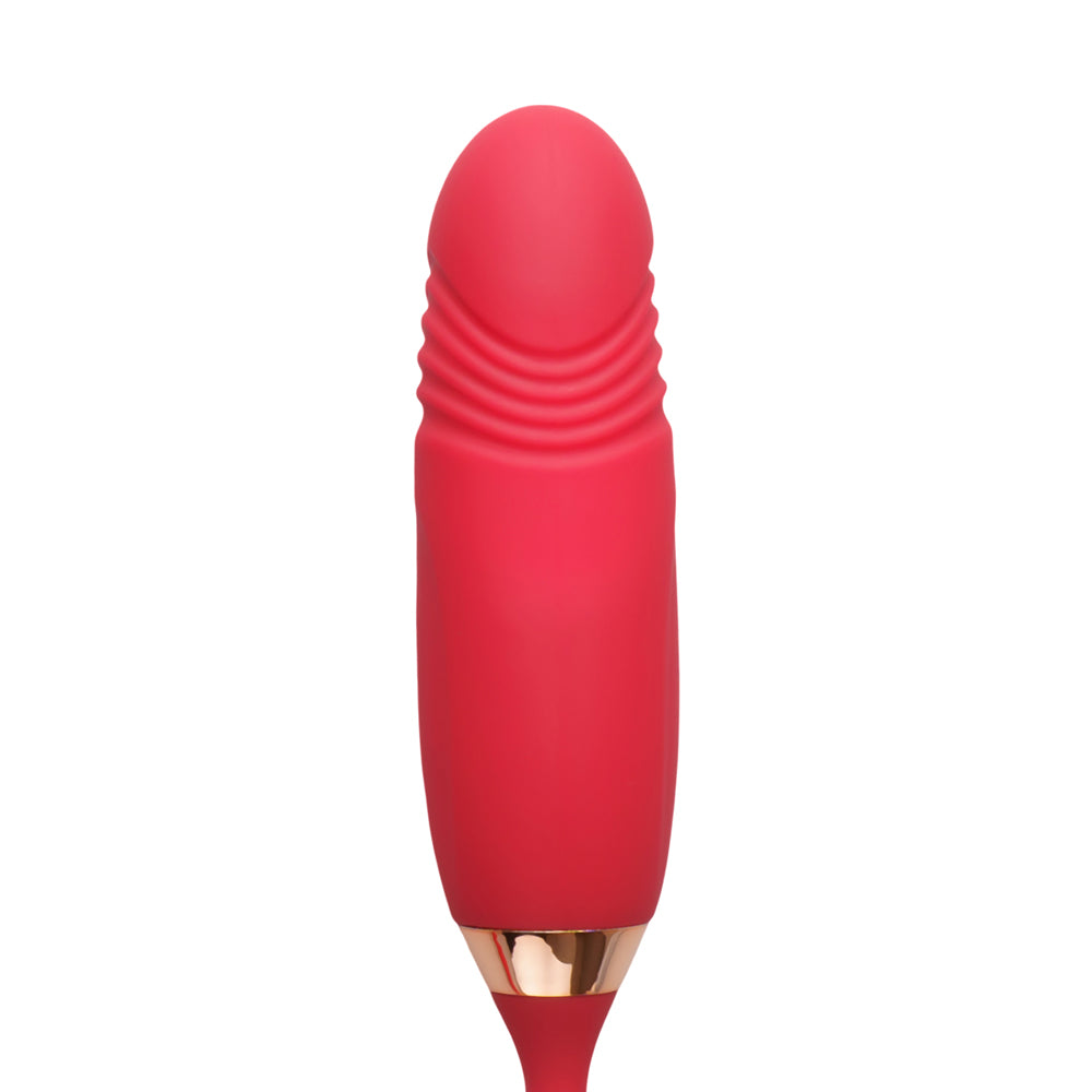 Dual Clitorus Licking and G Spot Thrusting Vibrator