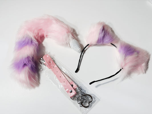 Furry Cat Ear, Tail and Collar Set