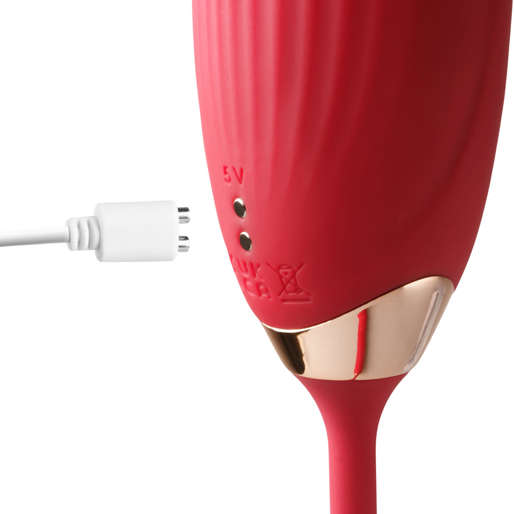 Dual Clitorus Licking and G Spot Thrusting Vibrator