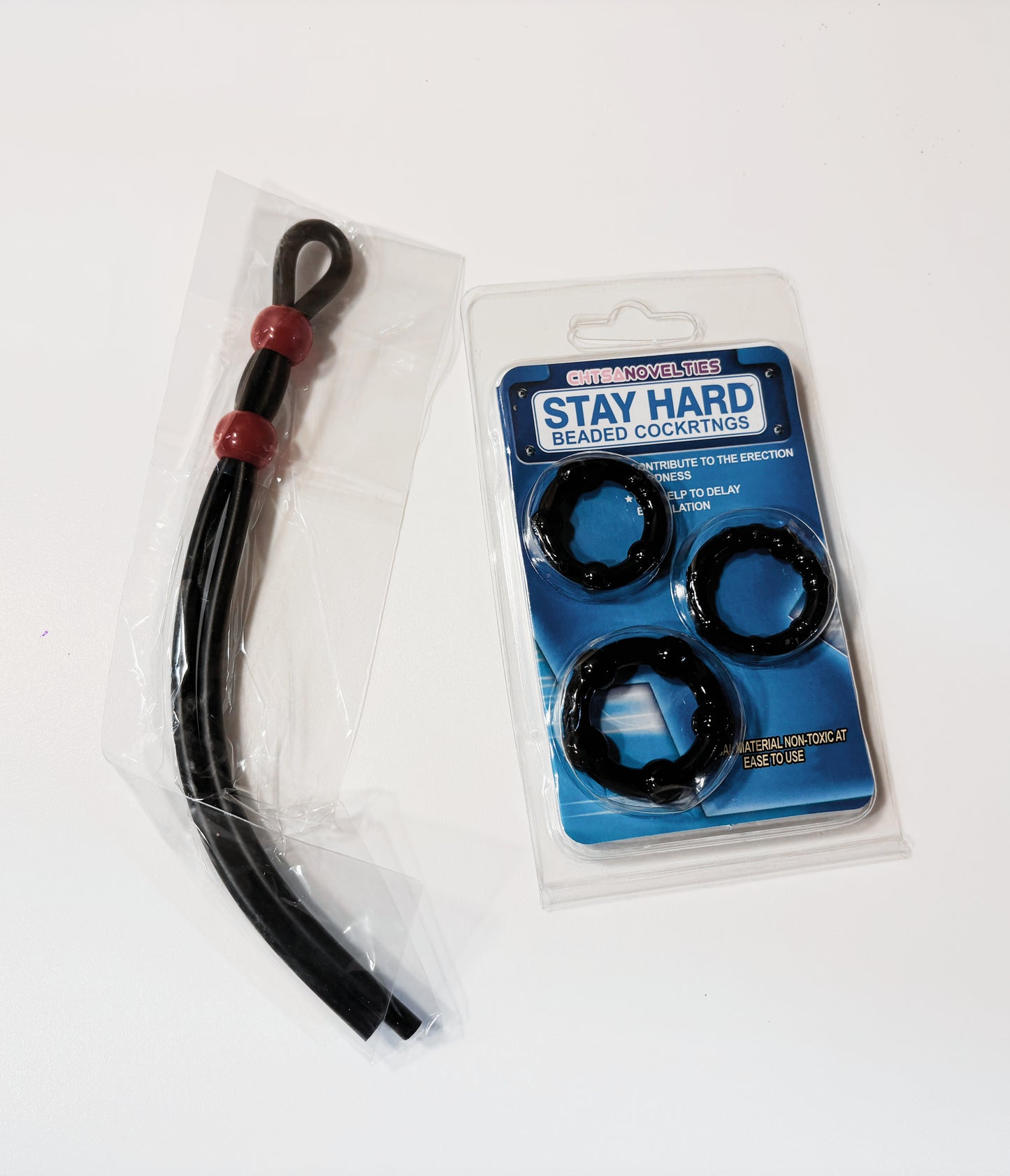 Stay Hard Beaded Cock Ring Pack & Adjuster