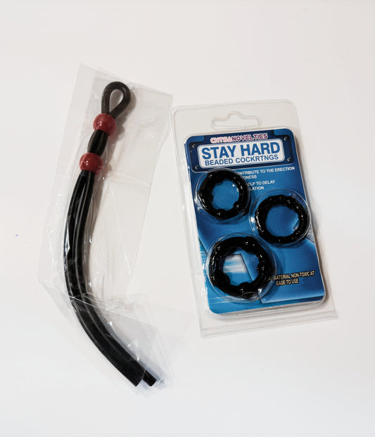 Stay Hard Beaded Cock Ring Pack & Adjuster