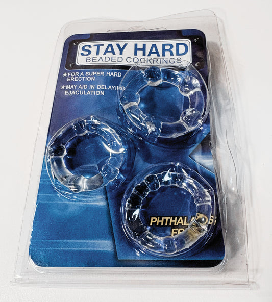Stay Hard Beaded Cock Rings