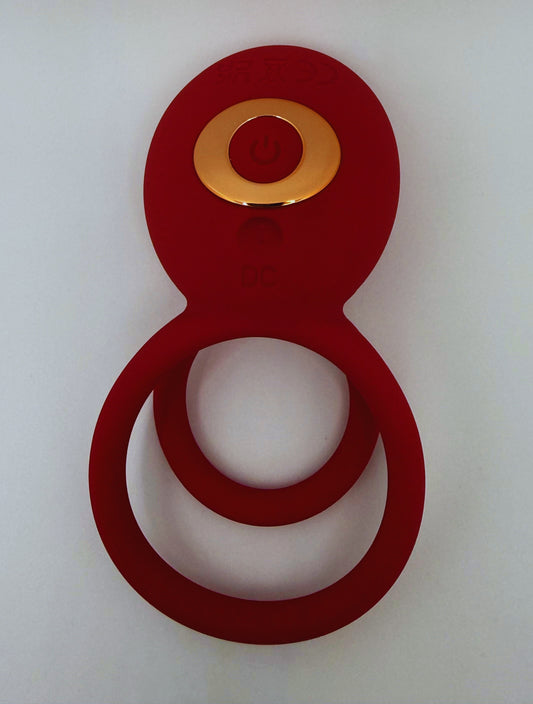 Red Flower Vibrating Cock Ring