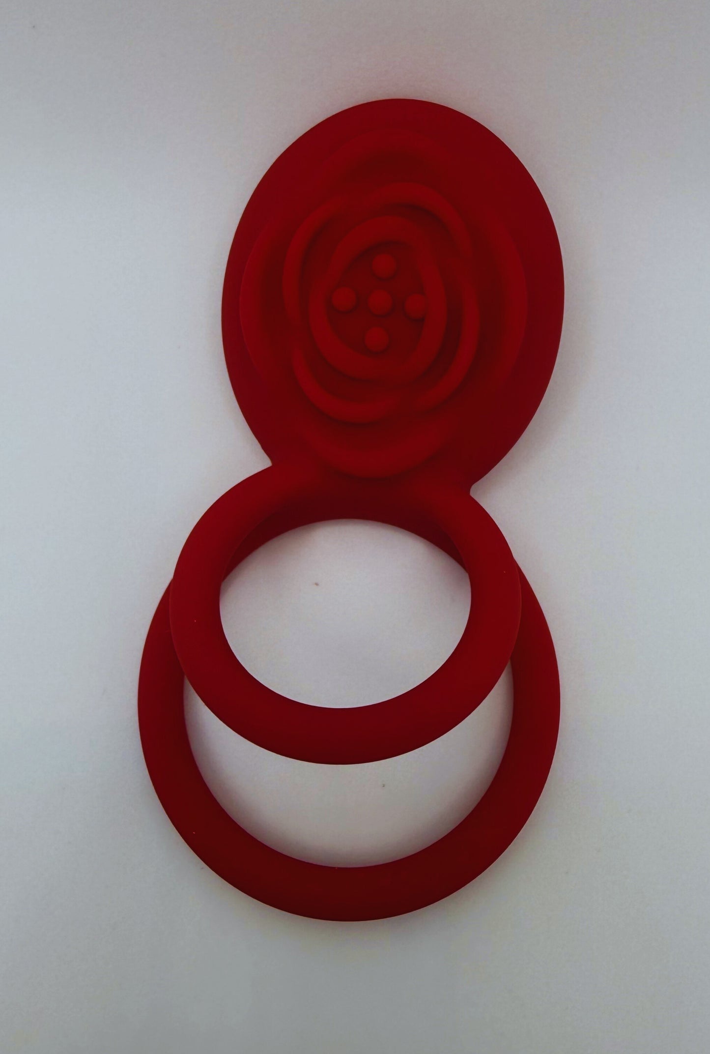 Red Flower Vibrating Cock Ring