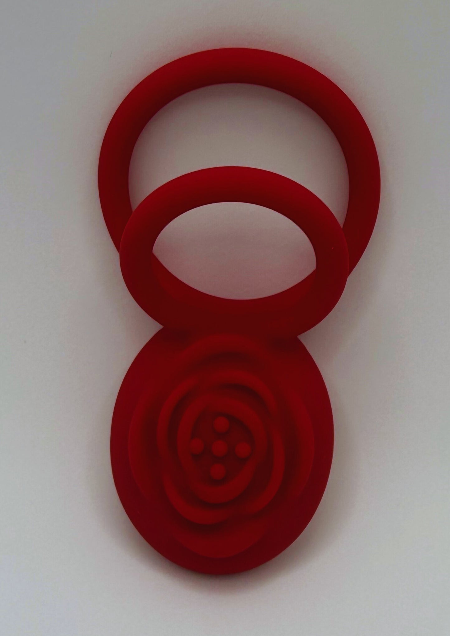 Red Flower Vibrating Cock Ring