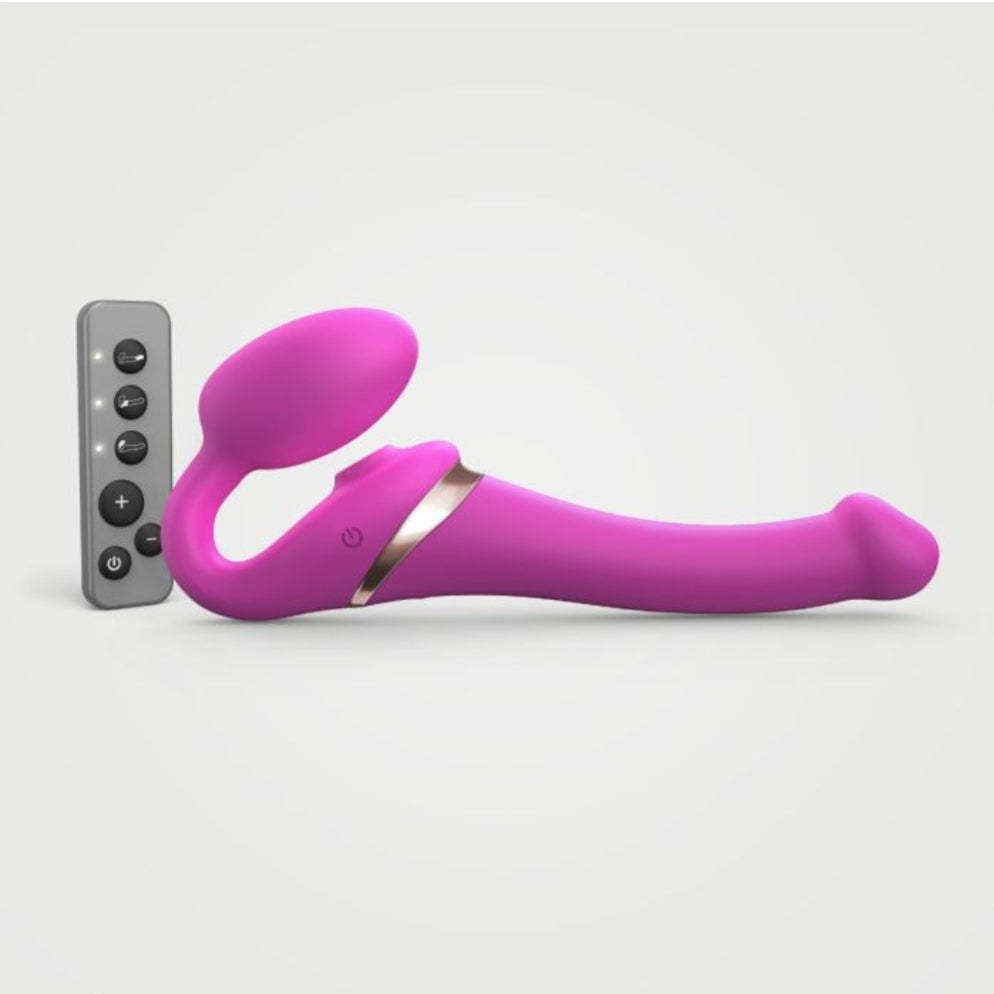 Strap On Me - Multi Orgasm Bendable Strap-On - S - Fuchsia
