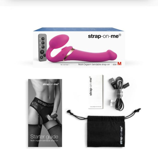 Strap On Me - Multi Orgasm Bendable Strap-On - S - Fuchsia