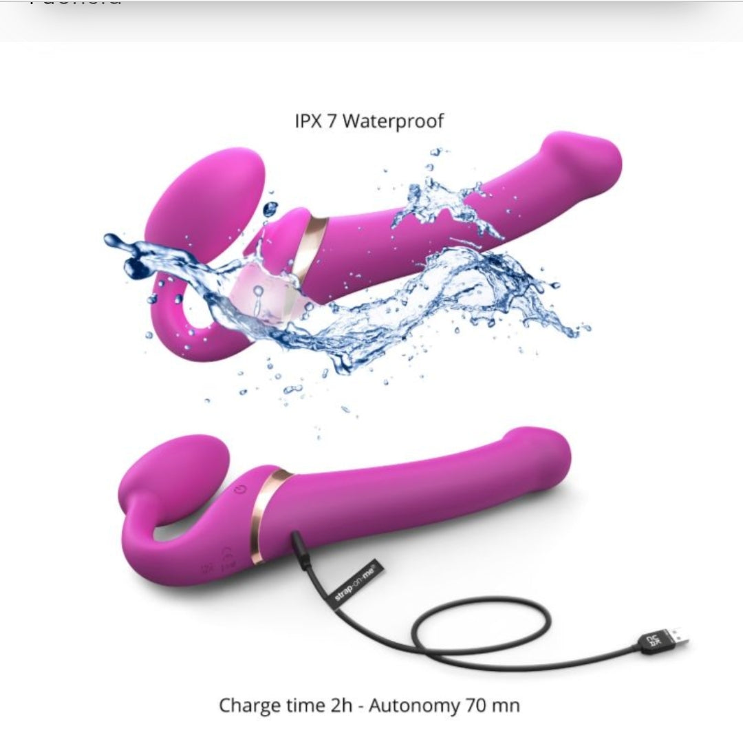 Strap On Me - Multi Orgasm Bendable Strap-On - S - Fuchsia