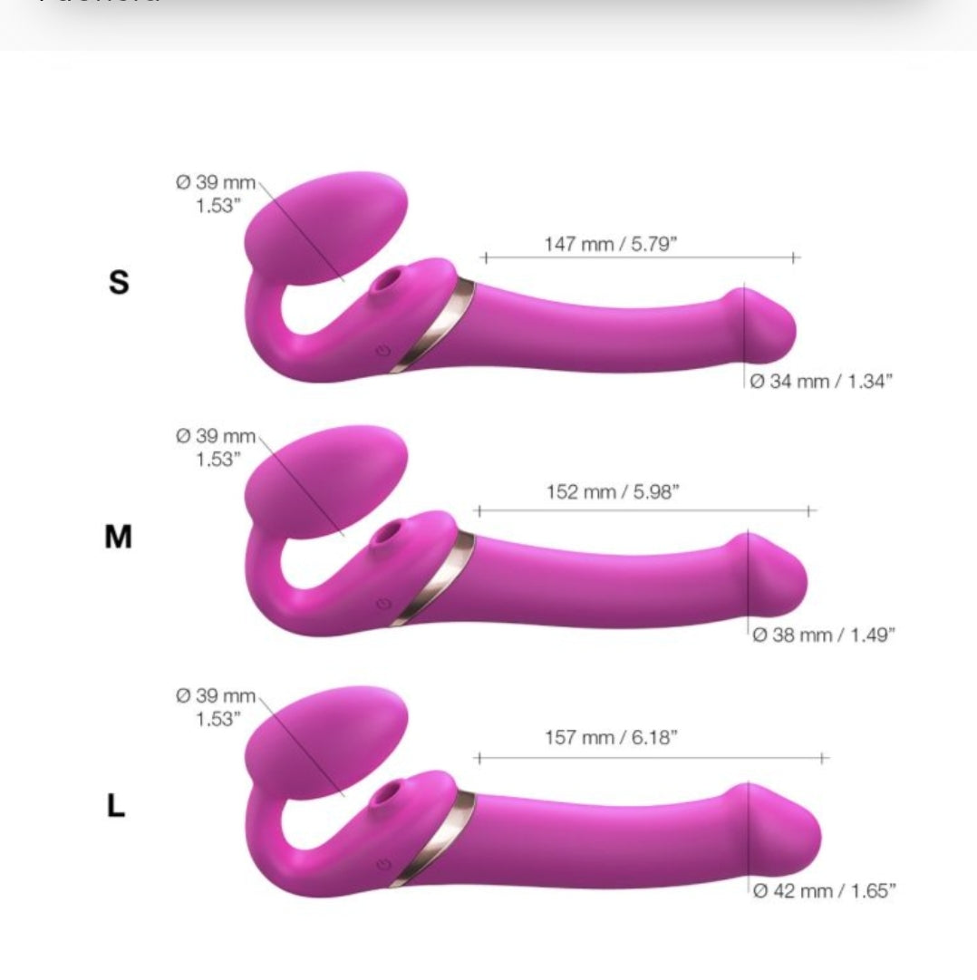 Strap On Me - Multi Orgasm Bendable Strap-On - S - Fuchsia