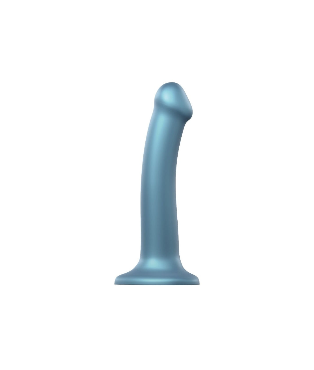 Strap On Me - Mono Density Dildo Metallic Duck Blue - M - Shine