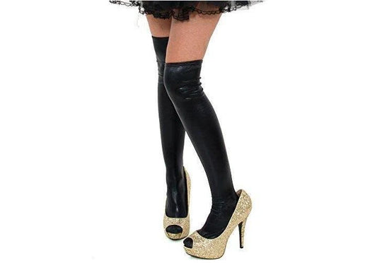 PVC Black Stockings