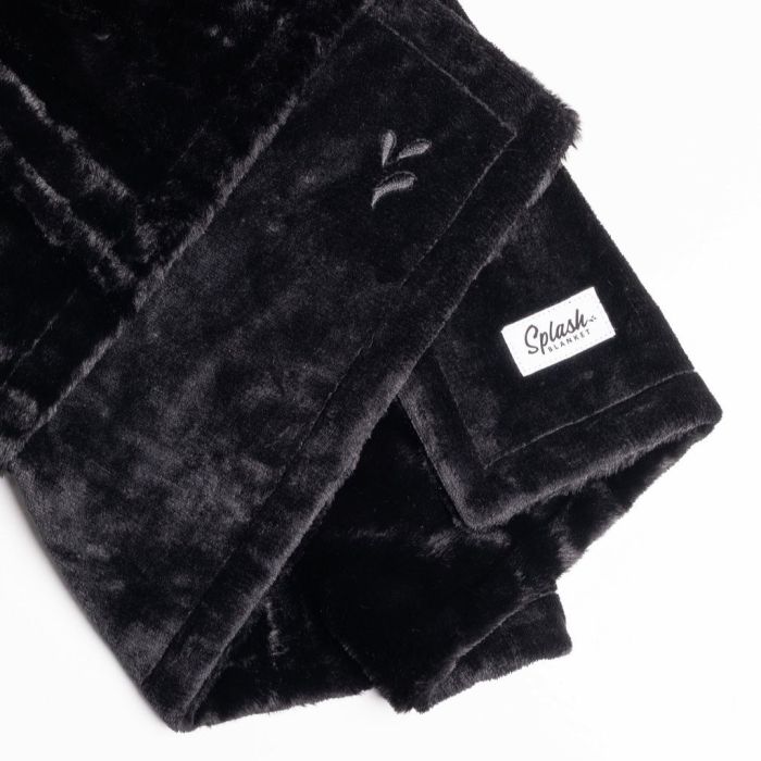 Splash Blanket - Furlush (NON bonded) - Black on Black - Small